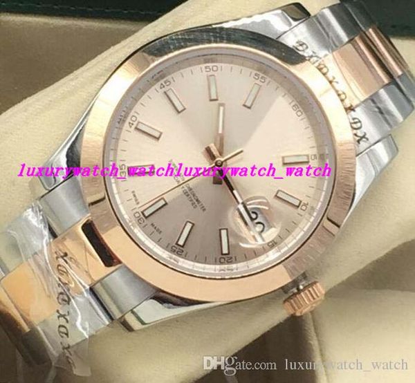 

luxury watches 7 style 126301 gold & steel unused smooth bezel 41mm automatic fashion brand men's watch wristwatch, Slivery;brown