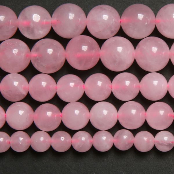 

8mm rose pink quartz crystals loose beads stone 15" strand 3 4 6 8 10 12 mm pick size for jewelry making, Crystal