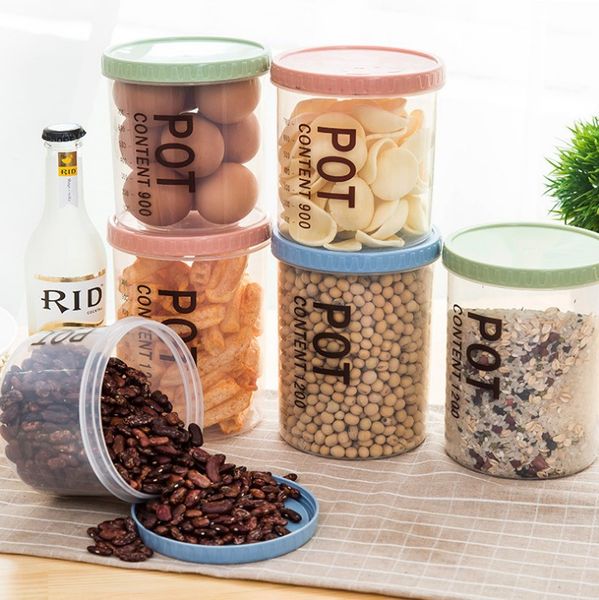 

1 set of 3 large medium and small container organizer convenient storage boxes sealed jar durable multifunctional crisper k