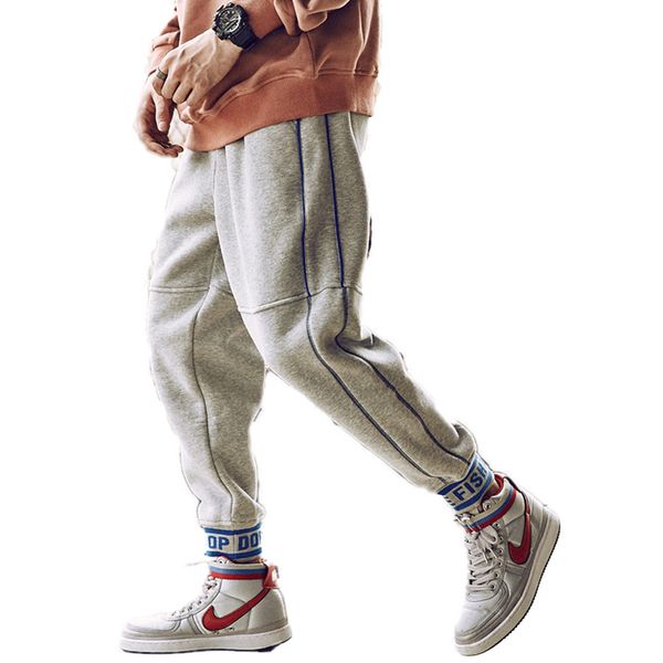 

cotton harem pants men jogger sport sweatpants japanese streetwear hip hop mens joggers pants casual men clothing 2018 50na100, Black