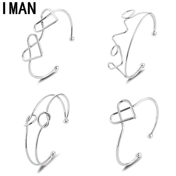 

manufacturer wholesale europe and the united states metal bracelet simple knot bracelet women love opening accessories, Black