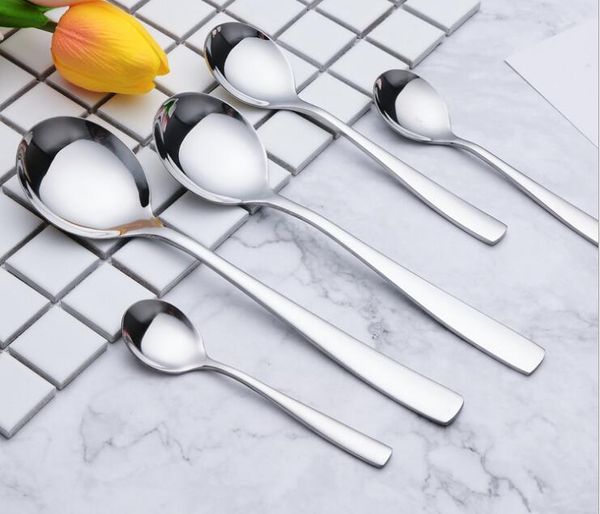 

1lot/5pcs 18/8 stainless steel small coffee spoon set cute tableware mini spoons coffee scoop kitchen dinning bar tool b211