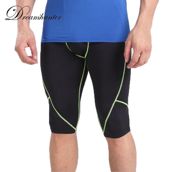 

wholesale-outdoor mens gym sports pro basketball tight shorts pants quick-drying breathable leggings crossfit shorts compression tights, Black;blue