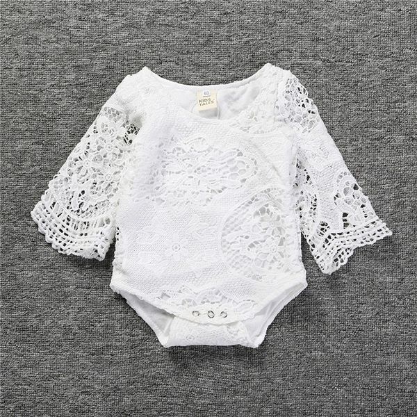 

милый новорожденный девочка ползунки одежда 0-24 м младенческой bebes принцесса девушки кружева ребенок комбинезон комбинезон комбинезон оди, Blue