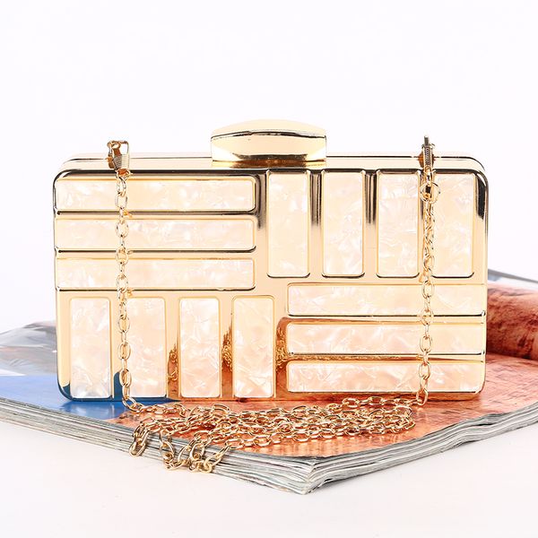 

new acrylic handbags small square bag for evening wear in summer ladies' banquet with bags clutch good quality for lady and bridal wear, Black