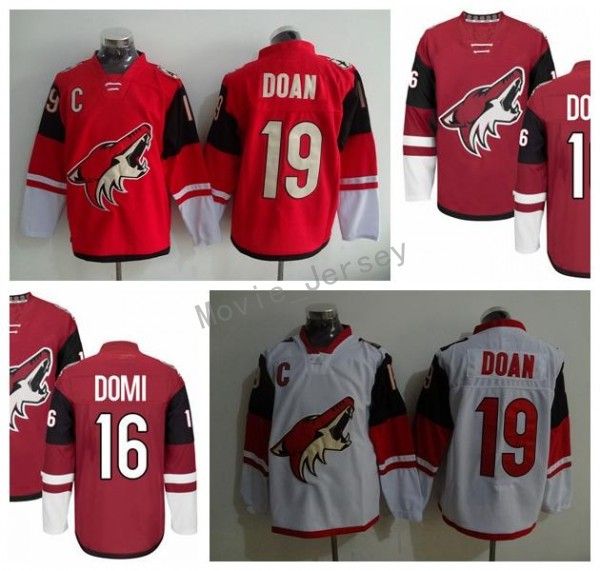 

Arizona Coyotes Ice Hockey Jerseys 19 Shane Doan 16 Max Domi Team Color Red Alternate White Men Fashion Embroidery And Sewing Logo