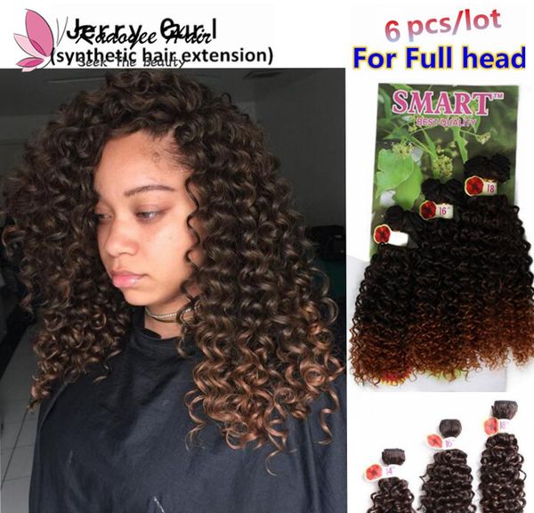 Cheap Jerry Curly Wavy Hair Bundles 14 18inch For Full Head Sew In