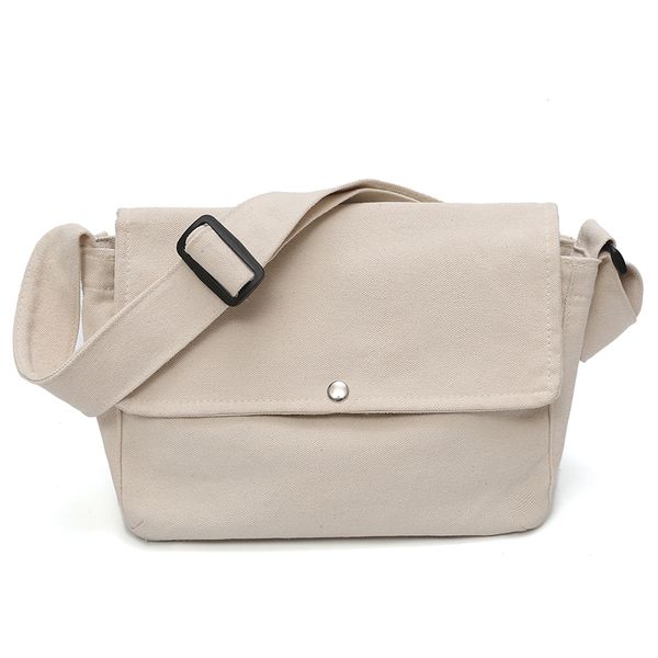 

2018 new canvas solid shoulder bag women large capacity handbag female simple crossbody bag student school daily
