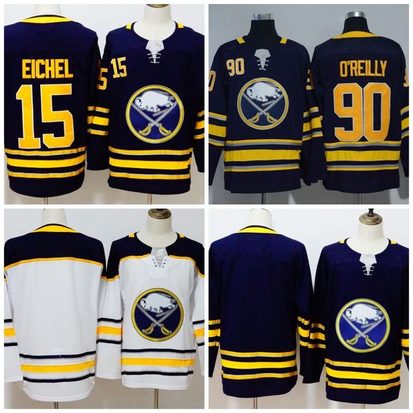 

2018 Men's Buffalo Sabres #15 Jack Eichel #90 Ryan O'Reilly Blank Hockey Jerseys All Stiched Free Shipping In Stock