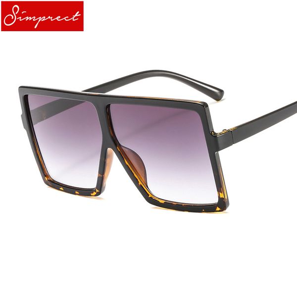 

simprect oversized square sunglasses women fashion retro black big sun glasses vintage brand designer lunette de soleil femme, White;black