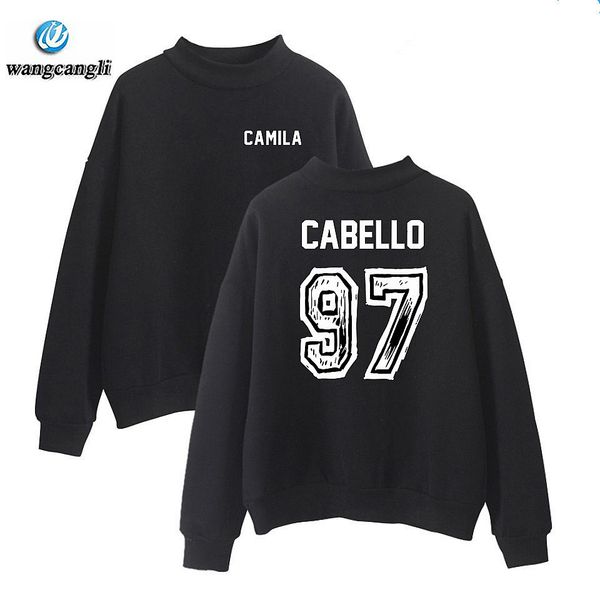 

2018 Camila Cabello Havana Oversize Turtleneck Hoodies Sweatshirts Women Hoodie Casual Print Sweatshirt Female Tracksuit