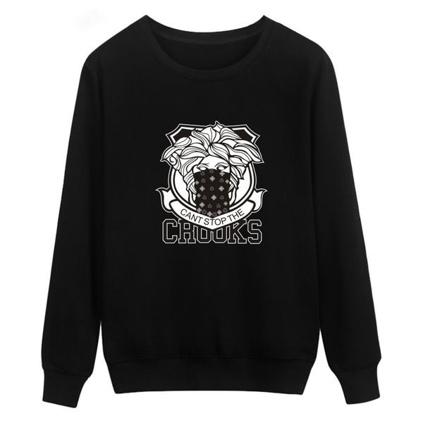 

trendy crooks and castles men/women hoodies 3style 4color comfortable casual simple fashion sweatshirts high street men, Black