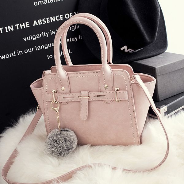 

designer bags famous brand women crossbody bags 2018 european style trapeze shoulder bag with pompon sac a main femme de marque d18101303