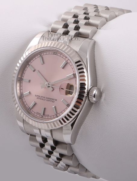 

Luxury lady dateju t mid ize apphire gla 178274 teel 31mm watch pink tick dial 18k bezel automatic aaa ladie watch