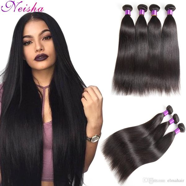 8a Great Brazilian Human Hair Weave Straight Hair 4 Bundles Cheap