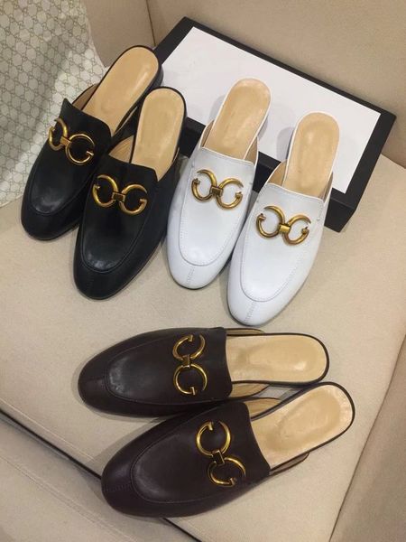 

luxury new womens flip flops original box beach indoor slippers sandals moccasins genuine leather italian impo size 35-41, Black