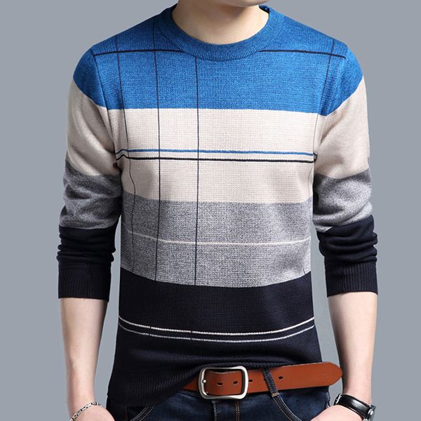 

2018 social cotton thin men's pullover sweaters casual crocheted striped knitted sweater men masculino jersey clothes 5066 ale, White;black