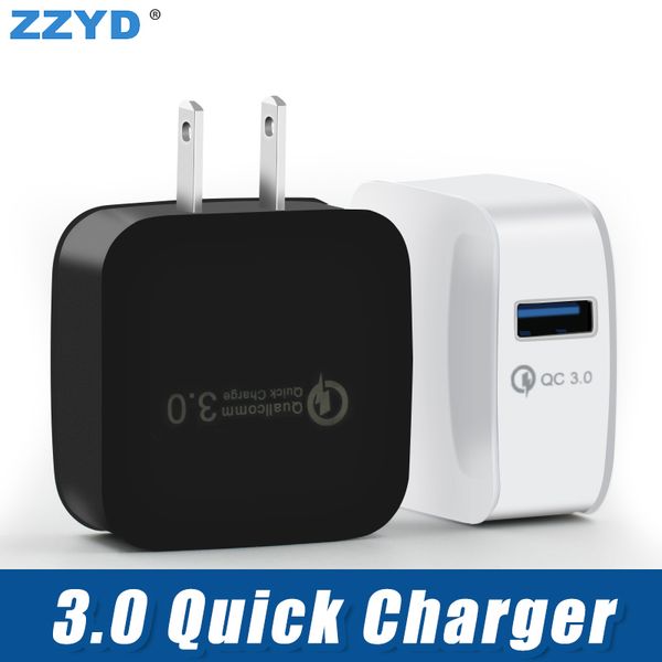 

zzyd qc3.0 fast зарядное устройство eu сша переходники usb быстрой зарядки для samsung s8 note8 любой телефон