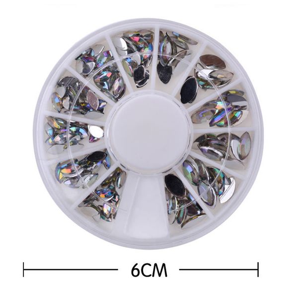 

shaped diamond ab color oval rhinestonest drilling 12g modified nail horse eye drill disc jewelry, Silver;gold