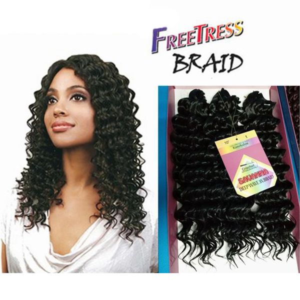 2020 Deep Wave Freetress Synthetic Crochet Braids Twist Braiding