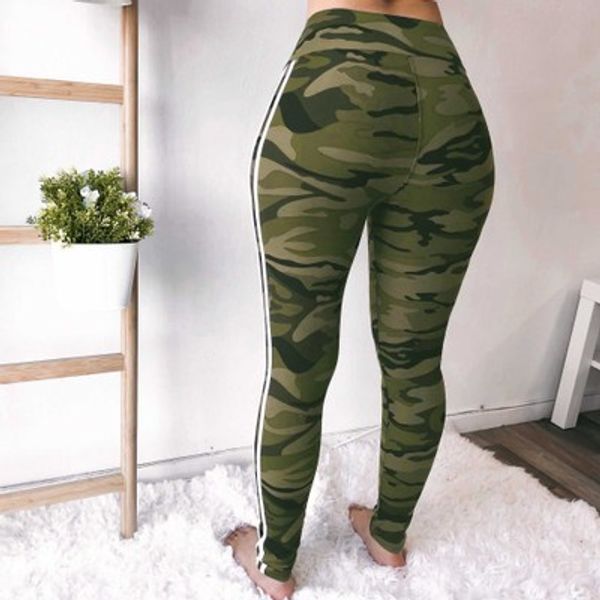 

women yoga pants leggings camouflage pants fitness yuga slim high waist pants women sportswear workout trousers sale, Black
