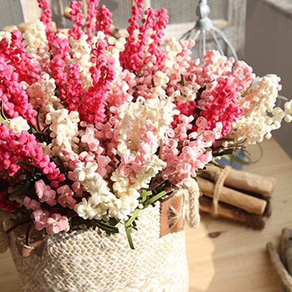 

rosequeen new artificial lavender romatic beauty pe flower lavenders bouquet for home wedding garden floral decor