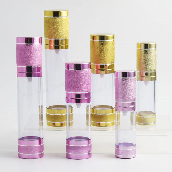 

15 мл 30 мл 50 мл многоразового безвоздушного насоса бутылки золотой розовый мини по