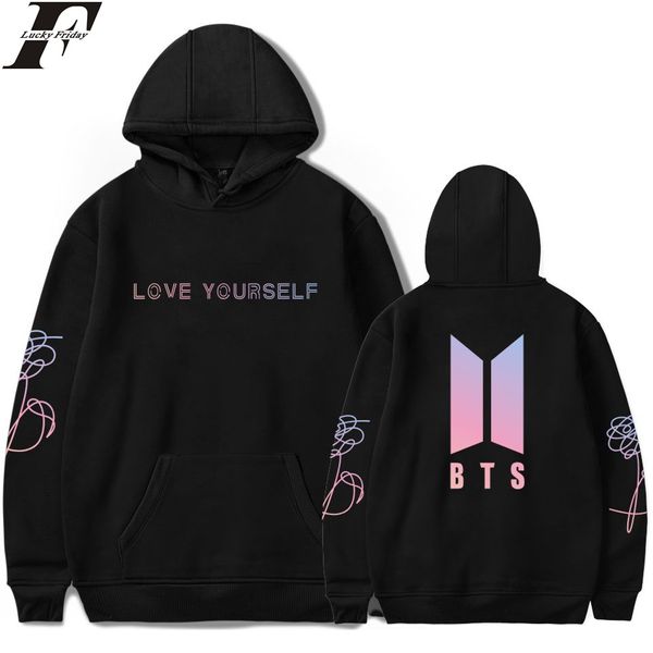 

O-Neck Harajuku Bts Kpop Love Yourself Felpe Roupas Sweatshirt Bangtan Boys Hoodies Women Clothing Oversized Hoodie 4xl Regular