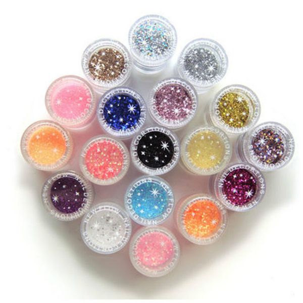 

1g/bottle mixed designs 24 colors shinny hexagonal diy sequin pigment nail art sparkly tips diy polish gel manicure gliter, Black
