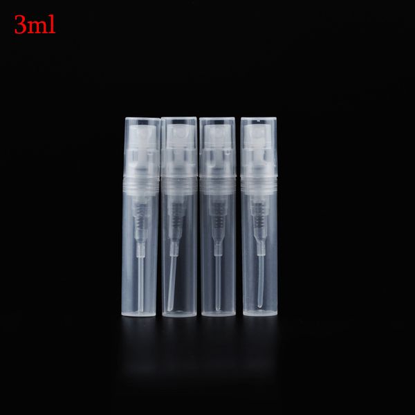

promotion 100pcs 3ml plastic spray atomizer bottles parfum refill sample containers cosmetics empty sprayer pump