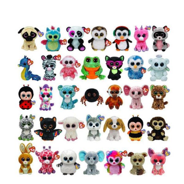 

Ty beanie boo plu h tuffed toy 15cm whole ale big eye animal oft doll for kid birthday gift ty toy x080