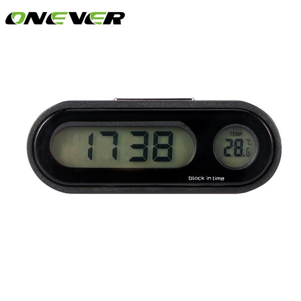 

onever vehicle automotive electronic digital clock adjustable auto thermometer with led backlight for universal cars