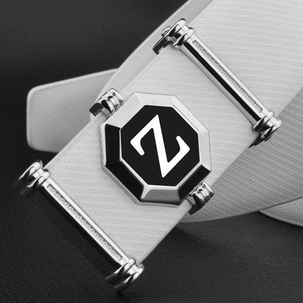 

2018 new belt for men z buckle blue designer belts men genuine leather waist strap slide buckle waistband homme, Black;brown