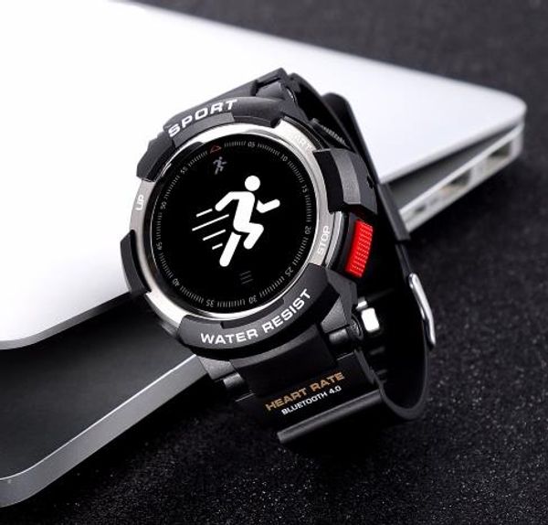 

men watch bluetooth f6 smartwatch ip68 waterproof heart rate monitor fitness tracker smart watch with multi sport mode new, Slivery;brown