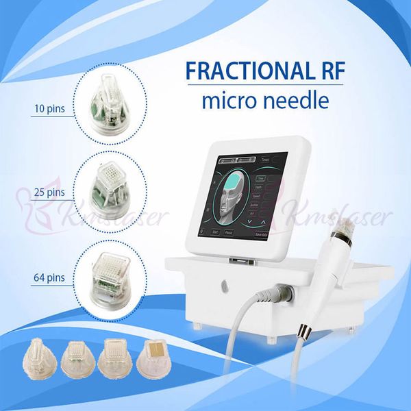 Mikronadel 64 Pins 10 Pins 25 Pins Gold RF Micro Needling Fractional Radio Frequency Microneedling Hautverjüngung Facelift Schönheitsmaschine