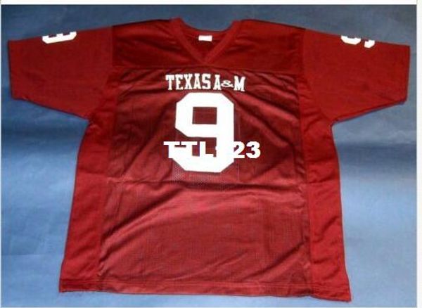 

men custom wine red texas a&m aggies #9 dat nguyen custom college jersey size s-4xl or custom any name or number jersey, Black;red