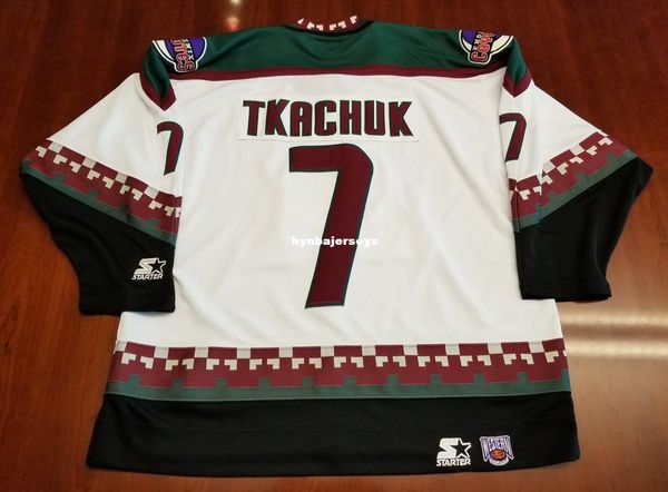 

custom keith tkachuk vintage phoenix coyotes starter hockey jersey white mens retro jerseys, Black;red