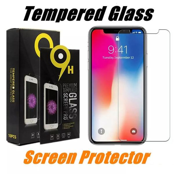 

for iphone xs max 6.5inch xr tempered glass screen protector iphone x 8 plus 7 6s protect film for samsung s7 s8 s9 plus with retail package
