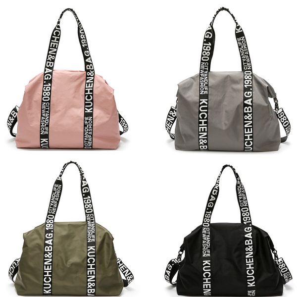 

2018 stylish outdoor waterproof nylon sports gym bags men women girls training fitness travel handbag yoga mat bag sac sport