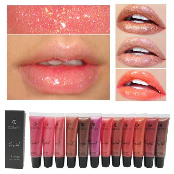 

noblyou new long lasting moisturizer glitter lip gloss cosmetics nutritious shimmer liquid lipstick beauty crystal lips makeup