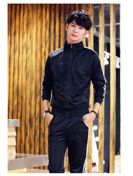 

bumpybeast mens track suits spring sportswear men solid color tracksuits new brand white sportwear set zipper tracksuit 5xl, Gray