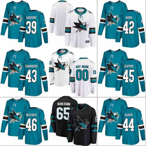 

San Jose Sharks 39 Logan Couture 45 Tim Clifton 52 Brandon Bollig 60 Rourke Chartier Mnes Womens Youth Custom Hockey Jerseys S-XXXL