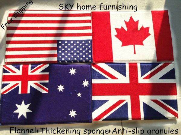 

american flag carpet us british flag mat canada germany australia france england fleece cushion door mat non-slip
