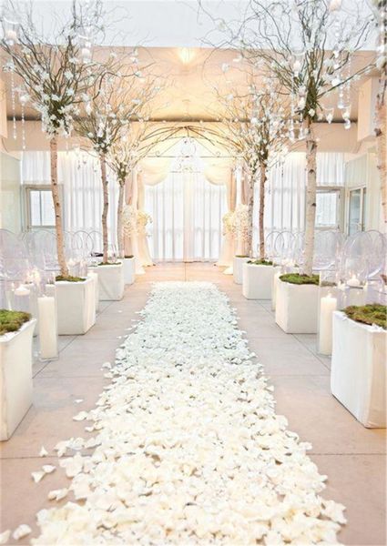 

Cheap Silk Rose Flower Petals 1000pcs/Lot Artificial Flowers leaves Wedding Birthday Party Decorations Throwing petals flower girl props