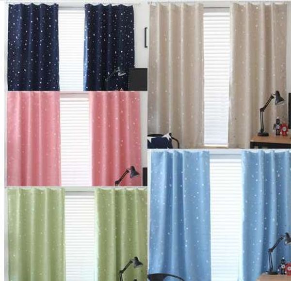 Novo 1 Pc Starry Sky Cortina Tulle Janela Tratamento Drape Valance 1 Painel Tecido 100x130cm Cutains Home Cortinas