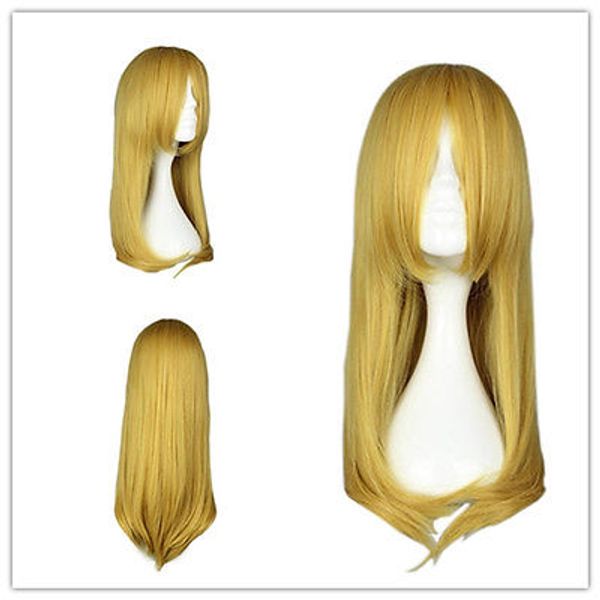 

gold wig cosplay wig party synthetic hair 60cm/23.6", Black;brown