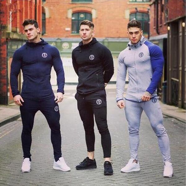 

2018 new arrival brand bodybuilding hoodies men gyms sweatshirts long sleeve cotton sportwear fitness pullover muscle 3xl, Black