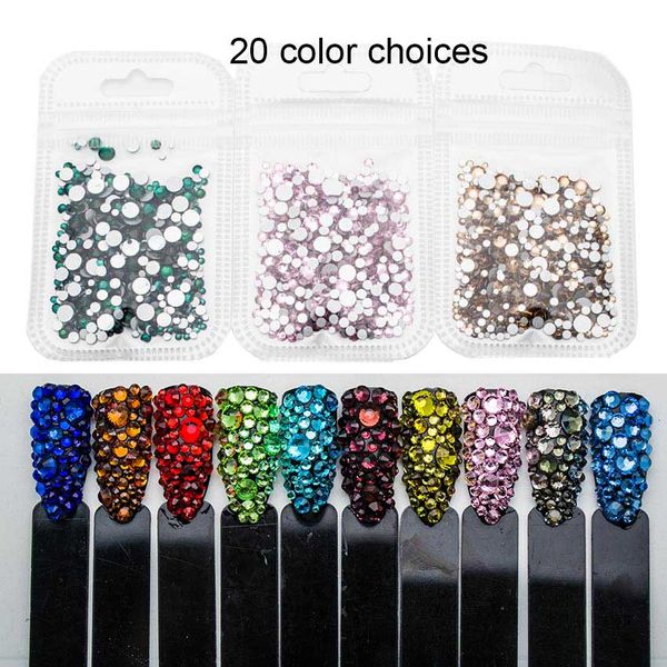 

mix ss3-ss20 size glass flatback crystal nail art rhinestone non ix nail rhinestones for nails art 3d decorations mjz2106, Silver;gold