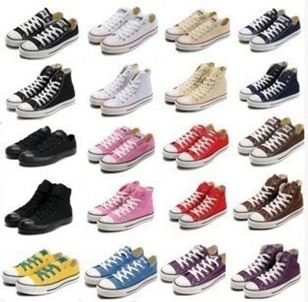 

Новый Бренд Дизайн Унисекс Размер 35-46 Низкий Топ-Топ Взрослых Мужчин Женщин Повседневная Зашнуровать Холст Обувь Кроссовки Обувь Розничная