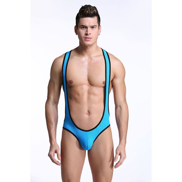 

men's underwear bodysuit overalls gay t-back tank men funny bodysuit undershirt bodybuilding leotard costume underwear, Black;brown
